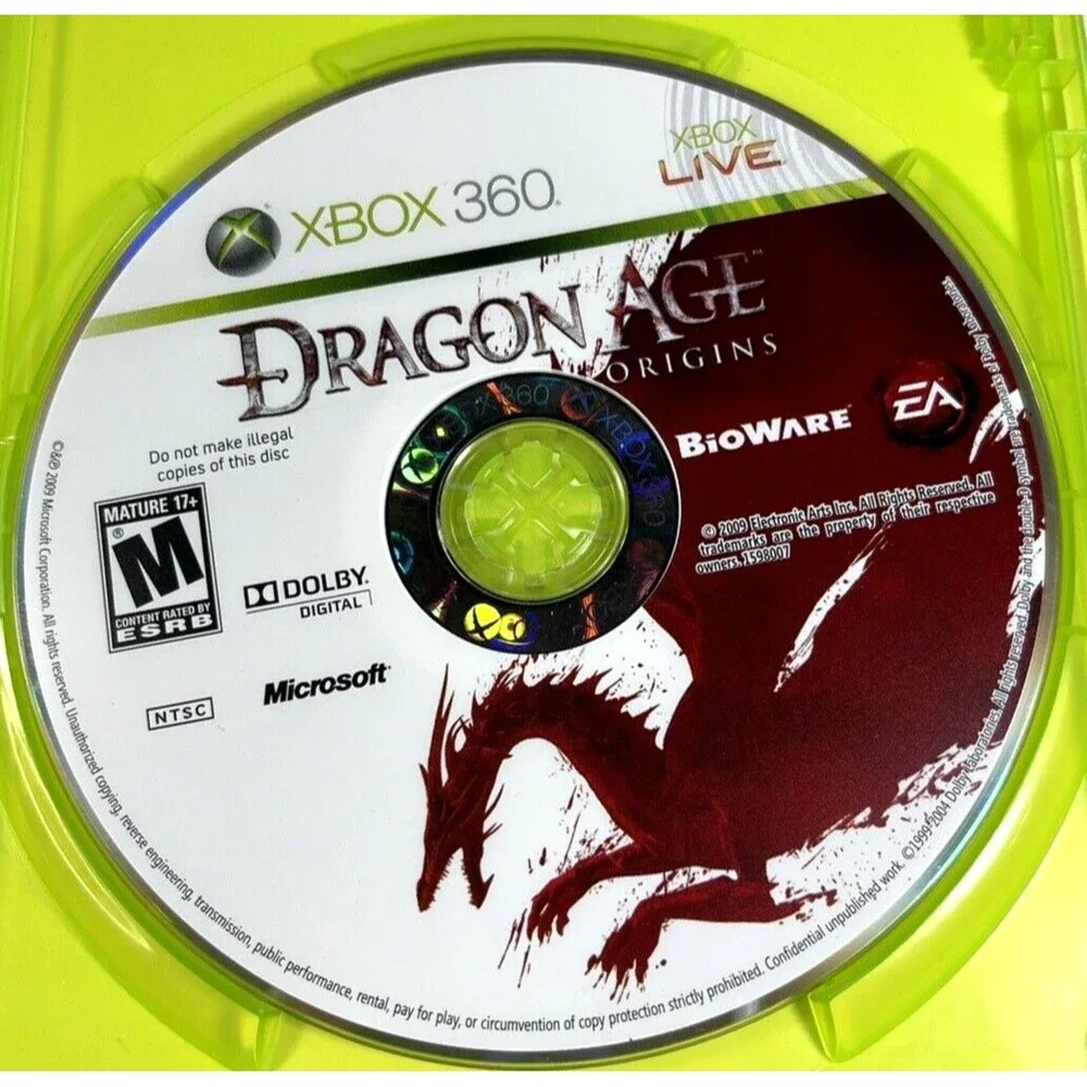Dragon Age: Origins 2009 Microsoft Xbox 360 BioWare EA Tested